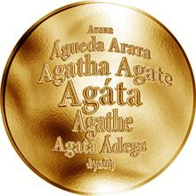 Česká jména - Agáta - zlatá medaile