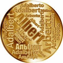 Česká jména - Albert - velká zlatá medaile 1 Oz