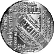 Česká jména - Alexandra - velká stříbrná medaile 1 Oz