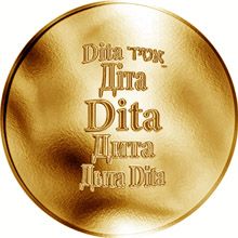 Česká jména - Dita - zlatá medaile