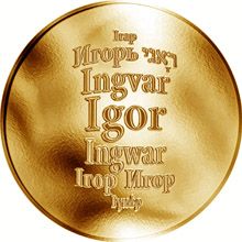 Česká jména - Igor - zlatá medaile