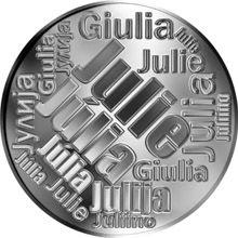 Česká jména - Julie - velká stříbrná medaile 1 Oz