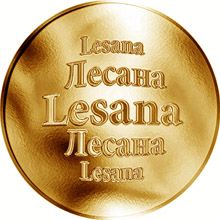 Slovenská jména - Lesana - velká zlatá medaile 1 Oz