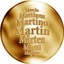 Česká jména - Martin - velká zlatá medaile 1 Oz