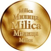 Slovenská jména - Milica - velká zlatá medaile 1 Oz