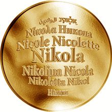 Česká jména - Nikola - zlatá medaile