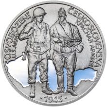 Osvobození Československa 8.5.1945 - 28 mm stříbro Proof