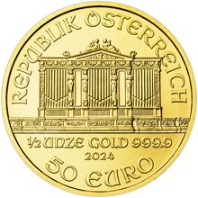 Náhled - Wiener Philharmoniker  1/2 Oz - Investiční zlatá mince