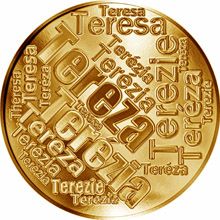 Česká jména - Tereza - velká zlatá medaile 1 Oz