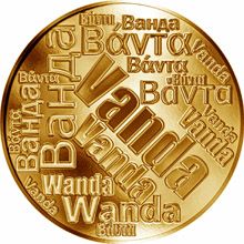 Česká jména - Vanda - velká zlatá medaile 1 Oz