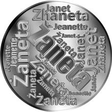 Česká jména - Žaneta - velká stříbrná medaile 1 Oz