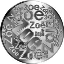 Česká jména - Zoe - velká stříbrná medaile 1 Oz