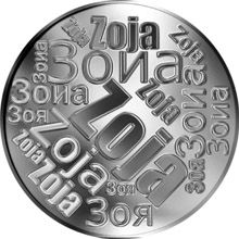 Česká jména - Zoja - velká stříbrná medaile 1 Oz