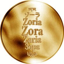 Česká jména - Zora - zlatá medaile